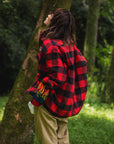 FIRE EMBROIDERY CHECK SHIRT JKT