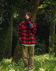 FIRE EMBROIDERY CHECK SHIRT JKT