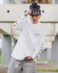 CROSS BORN SNAKE PRINT LONG SLEEVE TEE