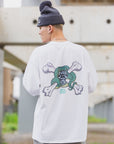CROSS BORN SNAKE PRINT LONG SLEEVE TEE