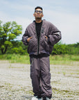 FGMN MAYO EMBROIDERY NYLON CARGO PANTS - CHARCOAL