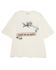 Devil Angel Embroidery Short Sleeve Tee - WHITE