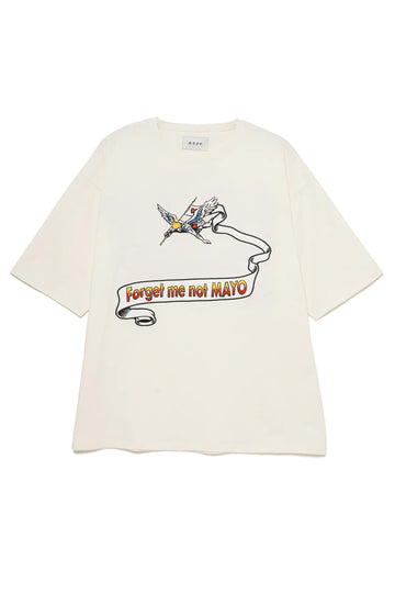 Devil Angel Embroidery Short Sleeve Tee - WHITE