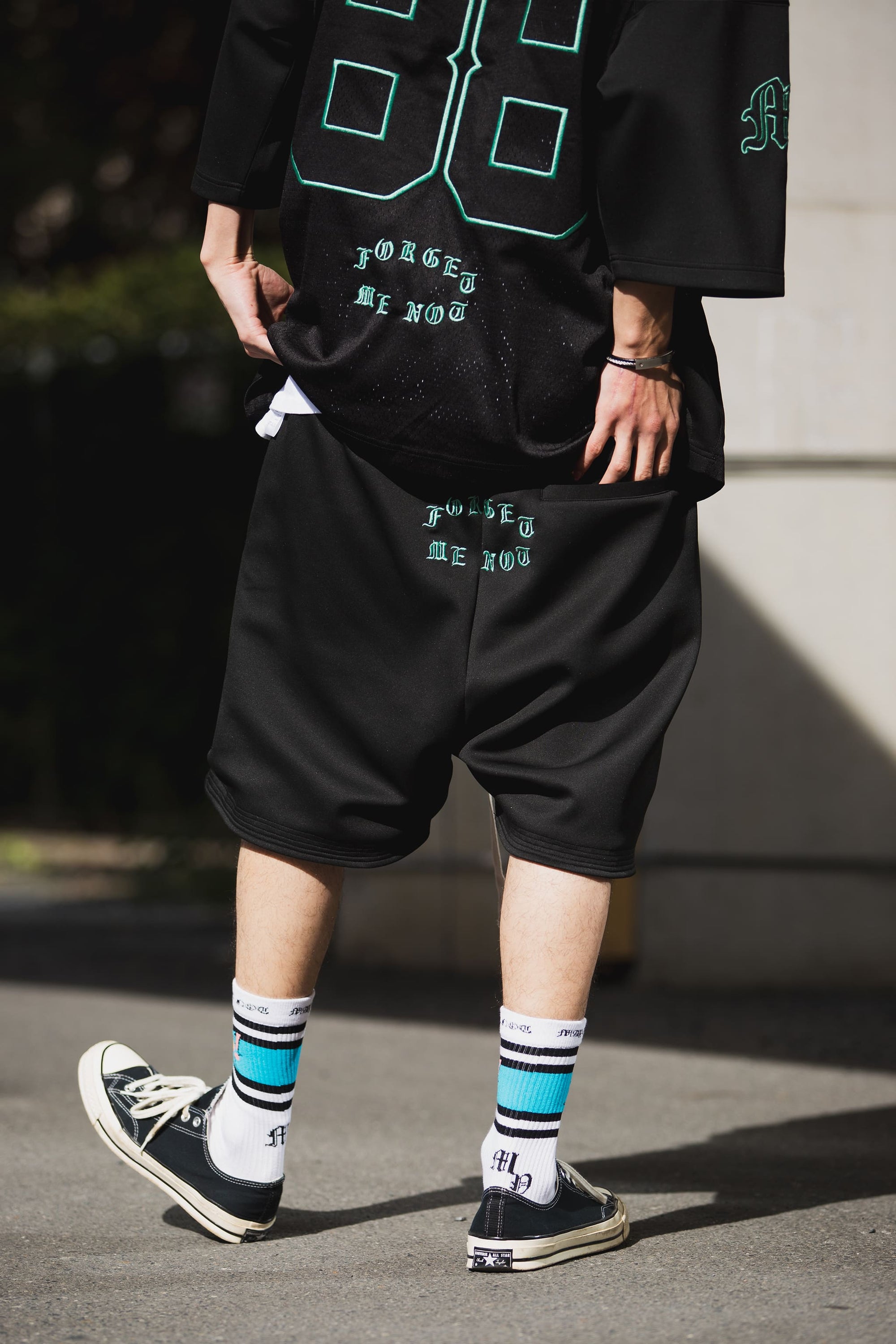 MAYO MESSAGE EMBROIDERY GAME SHORTS