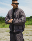 EAGLE  EMBROIDERY NYLON JKT -  CHARCOAL