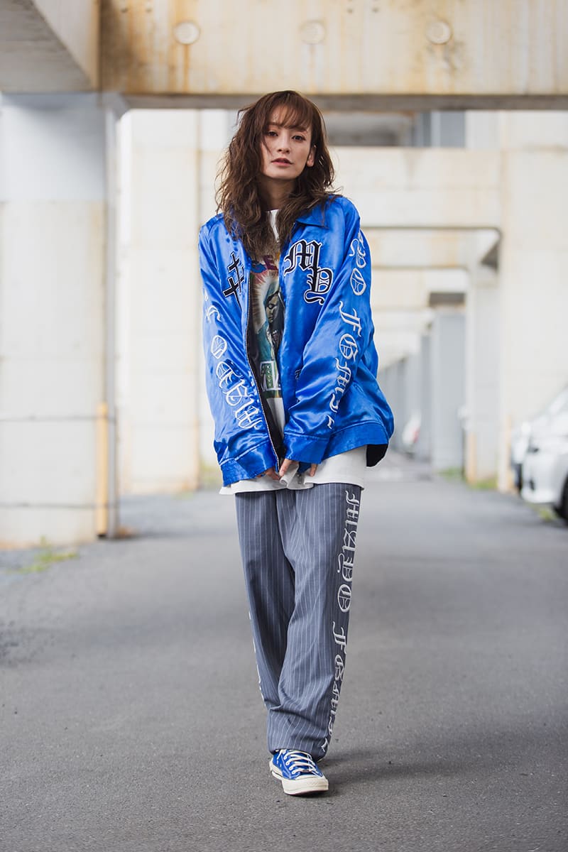 MAYO EMBROIDERY STRIPE EASY SLACKS