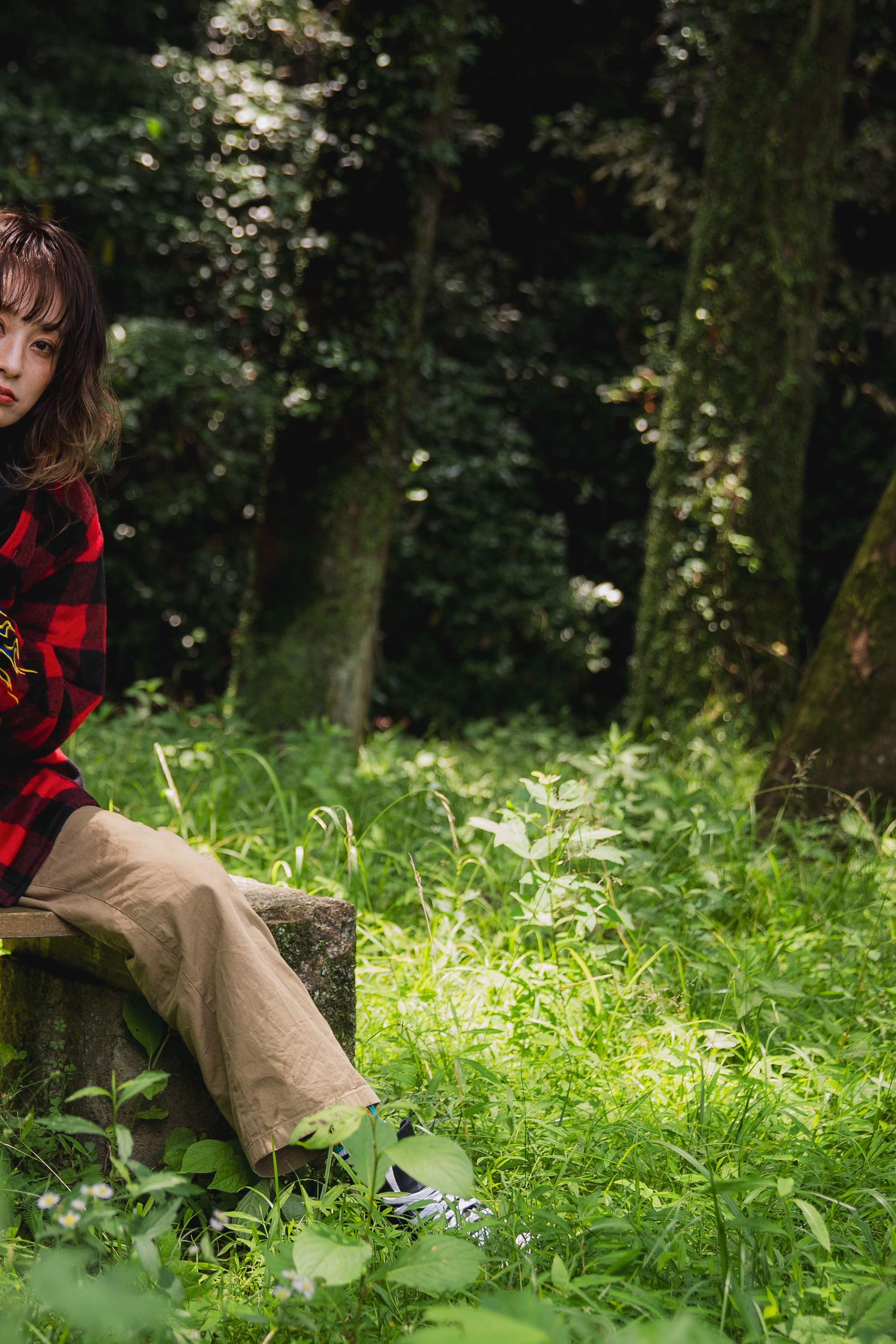 FIRE EMBROIDERY CHECK SHIRT JKT