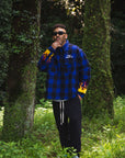 FIRE EMBROIDERY CHECK SHIRT JKT