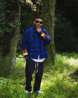 FIRE EMBROIDERY CHECK SHIRT JKT