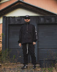 MAYO BONES Embroidery Nylon Anorak - BLACK