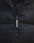 METEOR SHOWER EMBROIDERY NYLON REVERSIBLE DOWN VEST - BLACK