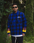 FIRE EMBROIDERY CHECK SHIRT JKT