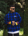 FIRE EMBROIDERY CHECK SHIRT JKT