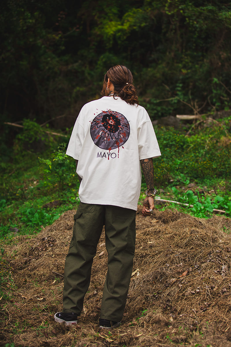 HEAD SHOT Embroidery short Sleeve Tee - WHITE