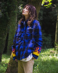 FIRE EMBROIDERY CHECK SHIRT JKT