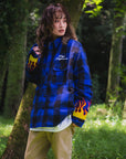 FIRE EMBROIDERY CHECK SHIRT JKT