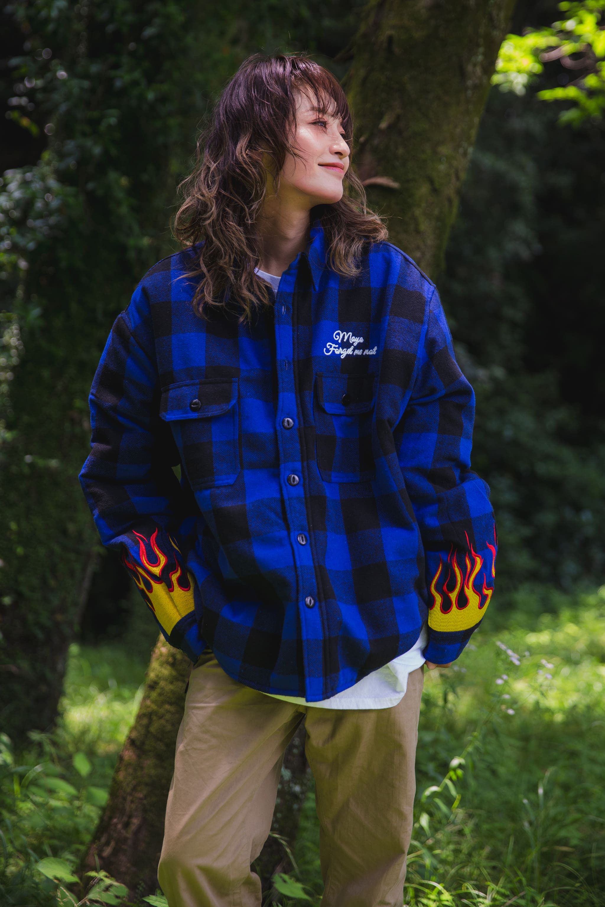 FIRE EMBROIDERY CHECK SHIRT JKT – MAYO