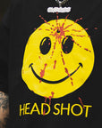 HEAD SHOT Embroidery short Sleeve Tee - BLACK