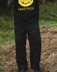 HEAD SHOT Embroidery short Sleeve Tee - BLACK