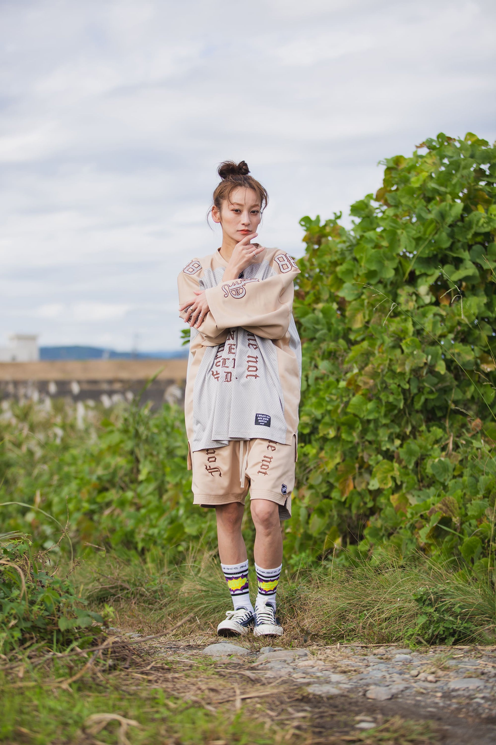 MAYO MESSAGE EMBROIDERY GAME SHORTS