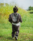 【KIDS】EAGLE  EMBROIDERY NYLON JKT -  CHARCOAL