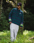FIRE EMBROIDERY CHECK SHIRT JKT