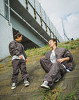 【KIDS】FGMN MAYO EMBROIDERY NYLON CARGO PANTS - CHARCOAL