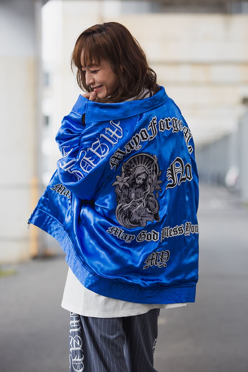 MAYO EMBROIDERY WITH COLLAR REVERSIBLE SOUVENIR JKT