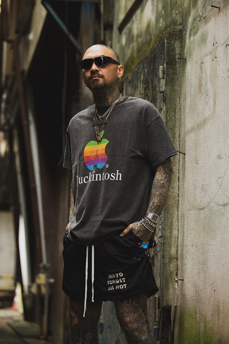 Fuckintosh Short Sleeve Tee - FADE BLACK