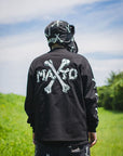 MAYO CROSS BONES EMBROIDERY LONG SLEEVE TEE - BLACK