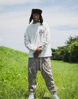 MAYO CROSS BONES EMBROIDERY SWEAT PANTS - BEIGE