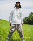 MAYO CROSS BONES EMBROIDERY SWEAT PANTS - BEIGE