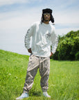 MAYO CROSS BONES EMBROIDERY SWEAT PANTS - BEIGE