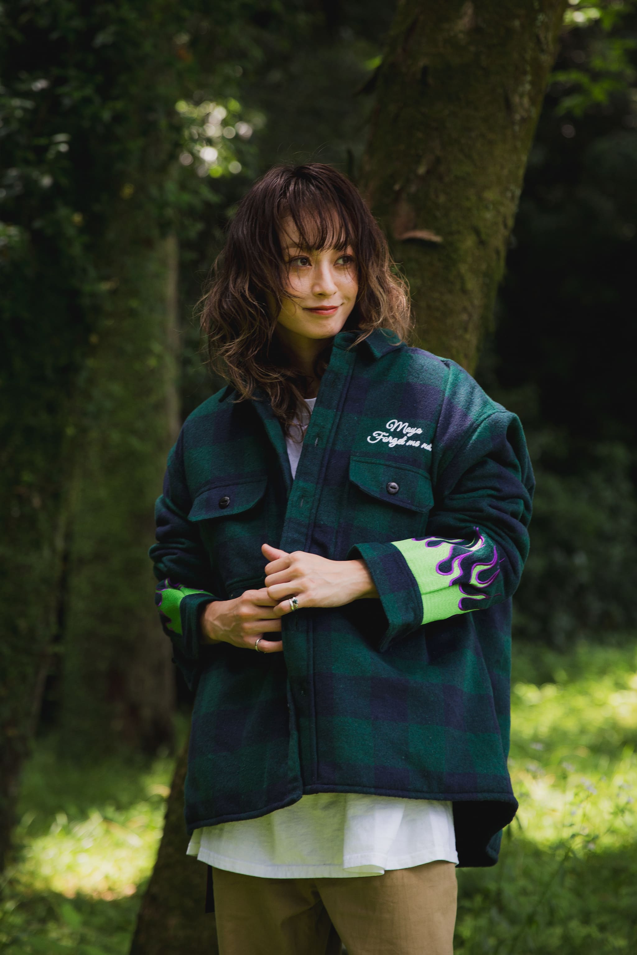 FIRE EMBROIDERY CHECK SHIRT JKT – MAYO