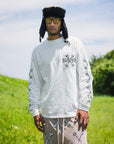 MAYO CROSS BONES EMBROIDERY LONG SLEEVE TEE - WHITE