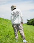 MAYO CROSS BONES EMBROIDERY LONG SLEEVE TEE - WHITE