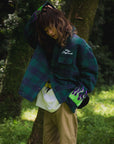 FIRE EMBROIDERY CHECK SHIRT JKT