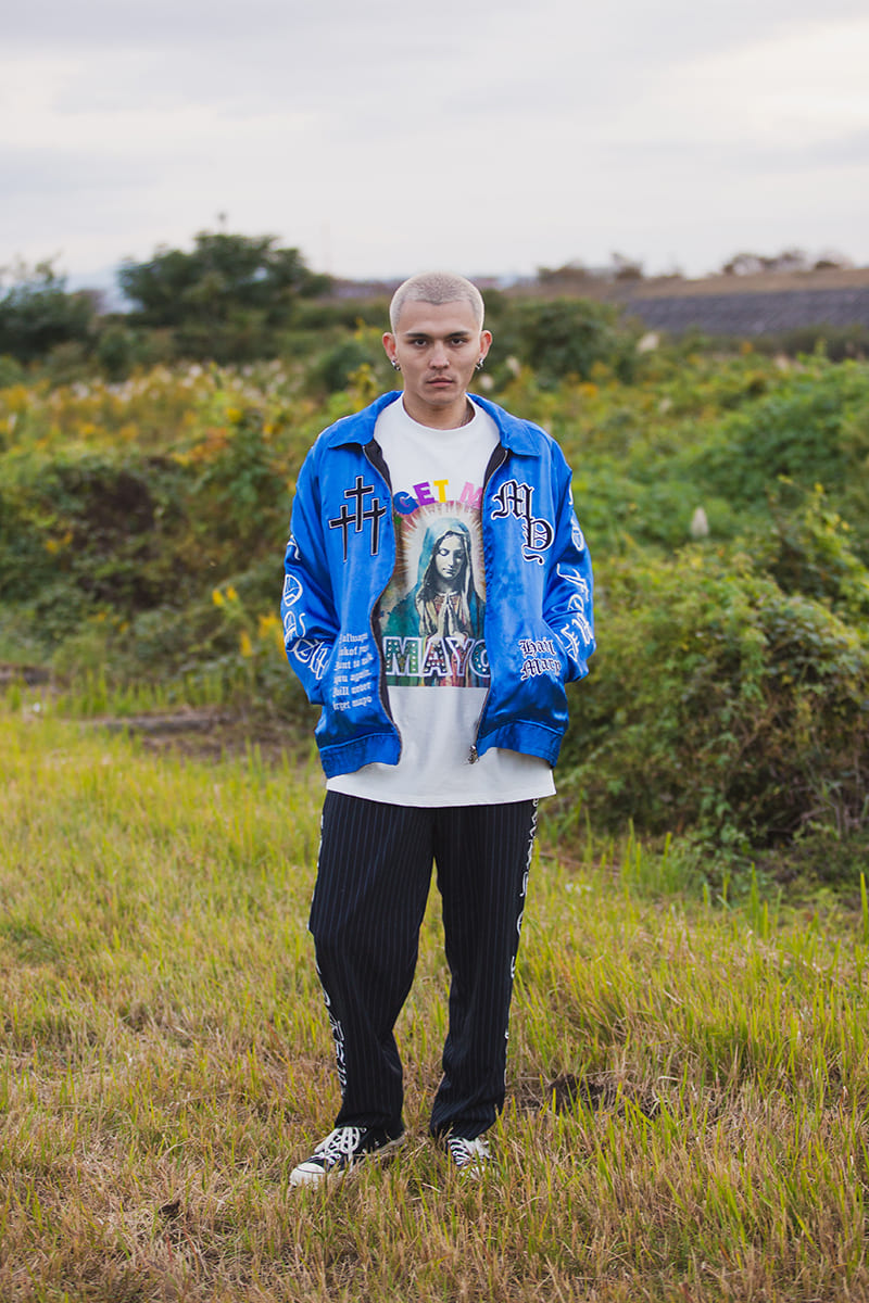 MAYO EMBROIDERY WITH COLLAR REVERSIBLE SOUVENIR JKT