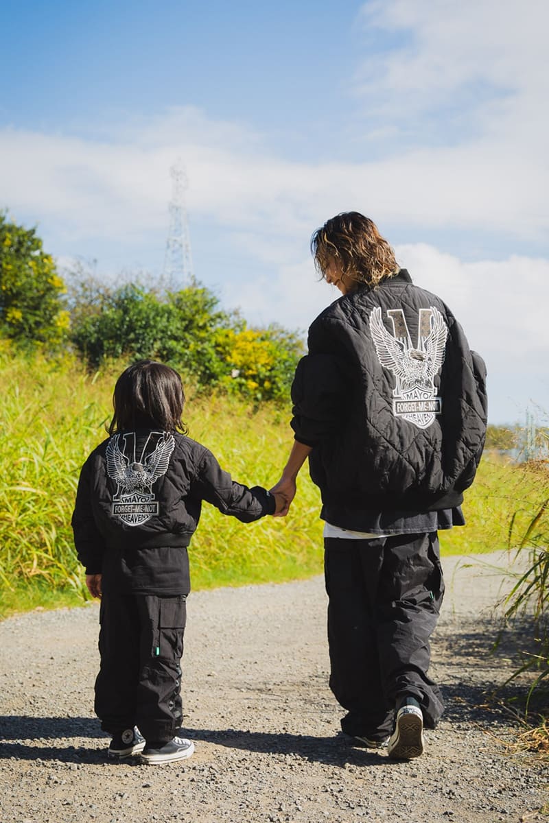 【KIDS】FGMN MAYO EMBROIDERY NYLON CARGO PANTS - BLACK