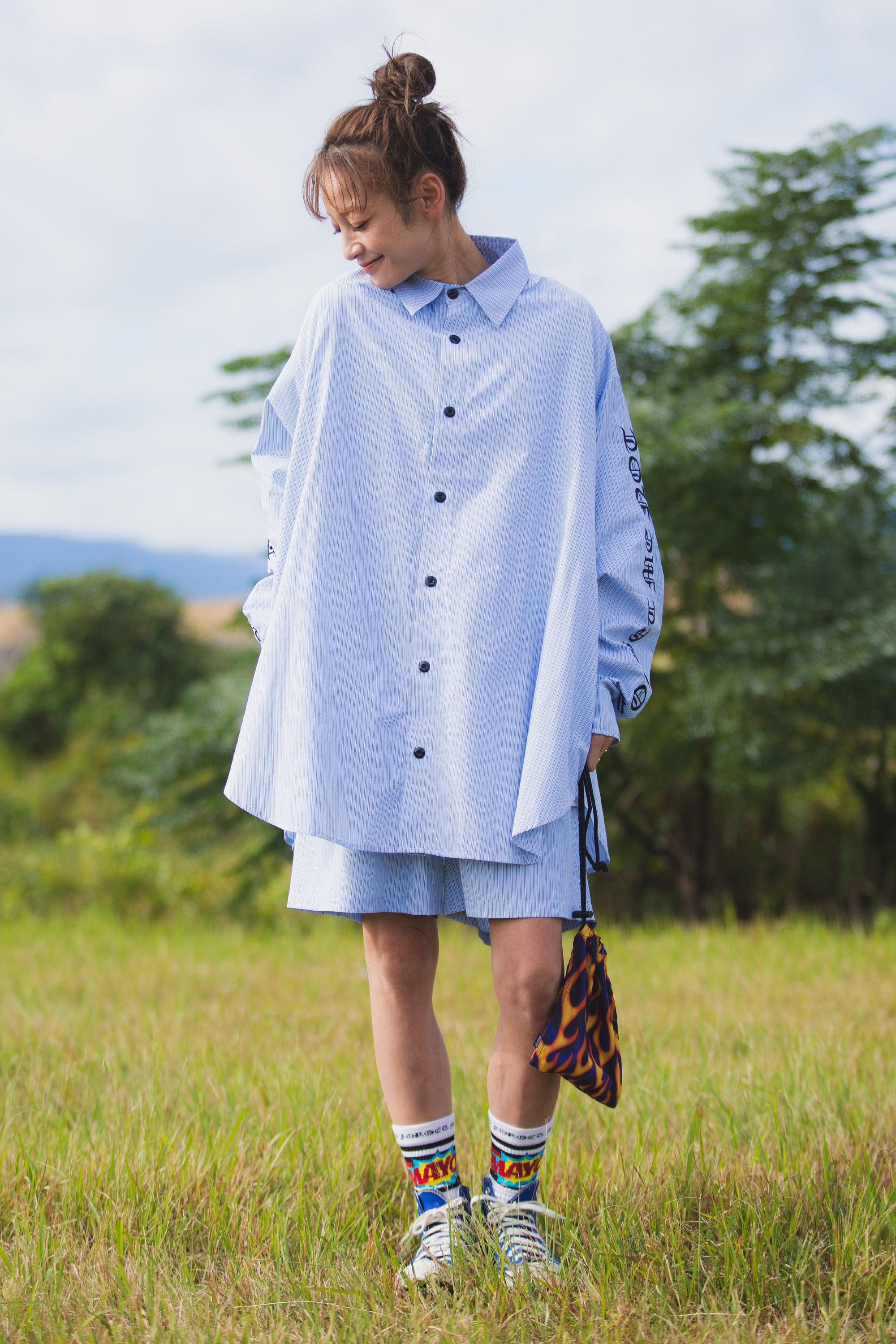 MAYO LOGO EMBROIDERY DRAWSTRING BAG