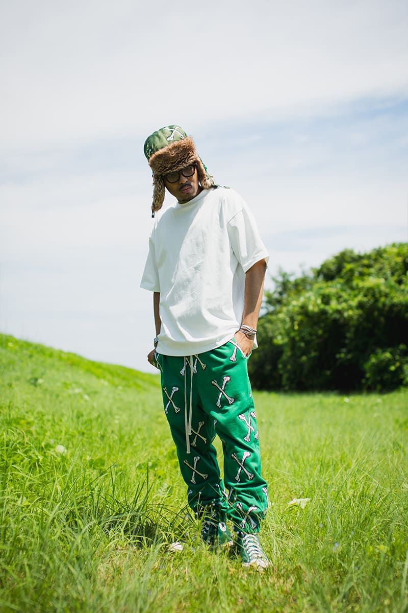 MAYO CROSS BONES EMBROIDERY SWEAT PANTS - GREEN