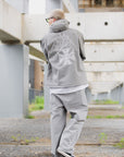 FIRE IRON CROSS EMBROIDERY NYLON PANTS