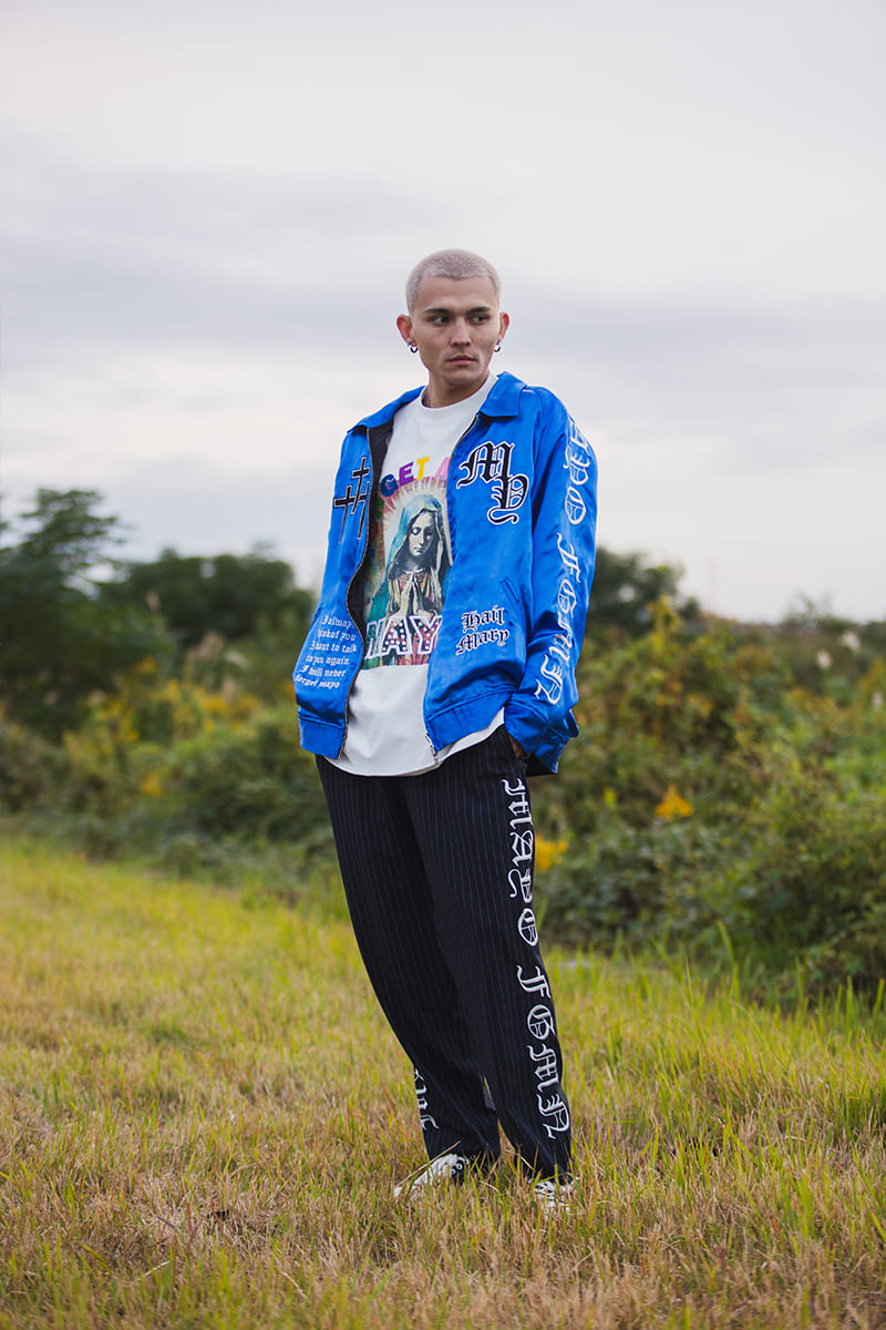 MAYO EMBROIDERY WITH COLLAR REVERSIBLE SOUVENIR JKT