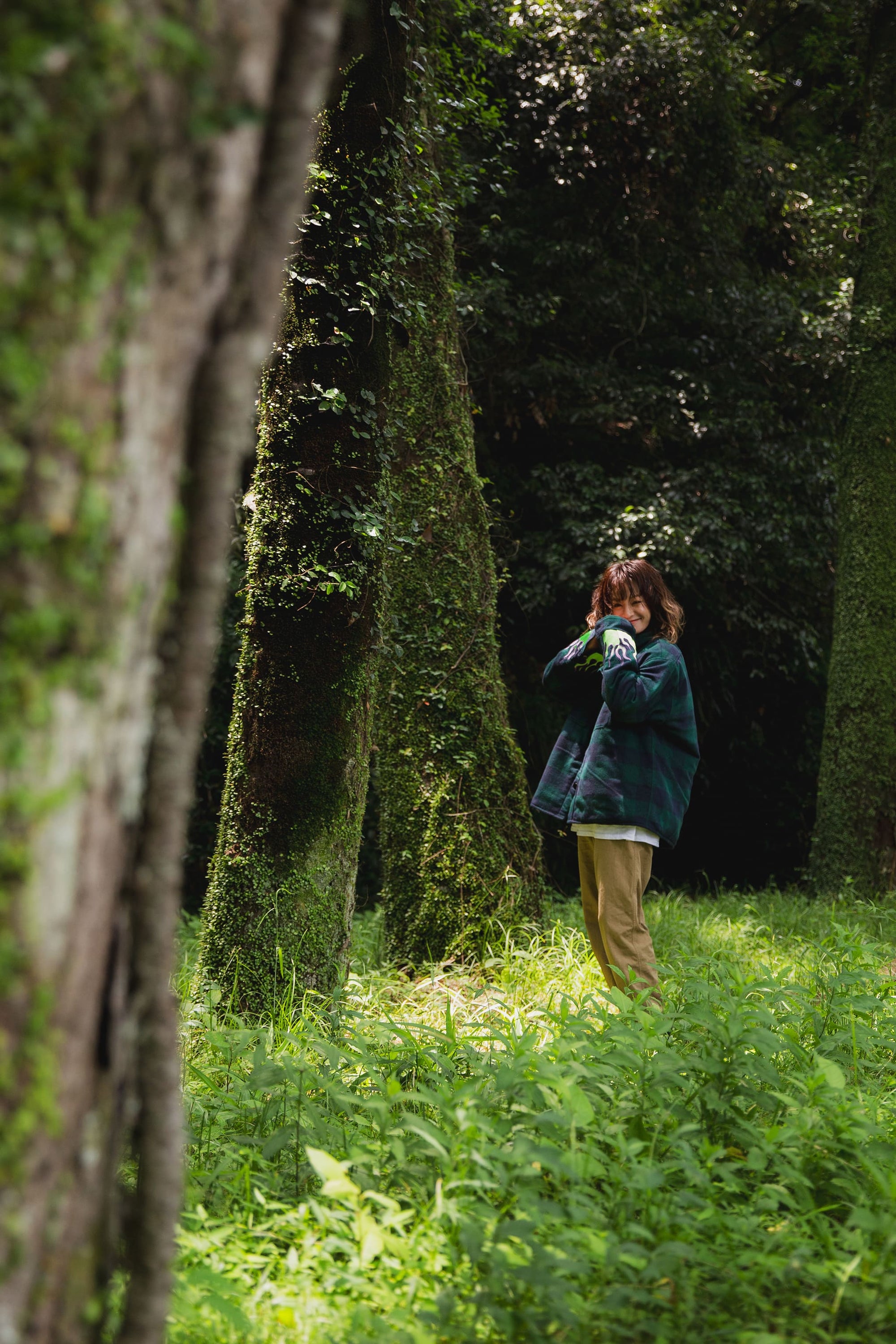 FIRE EMBROIDERY CHECK SHIRT JKT