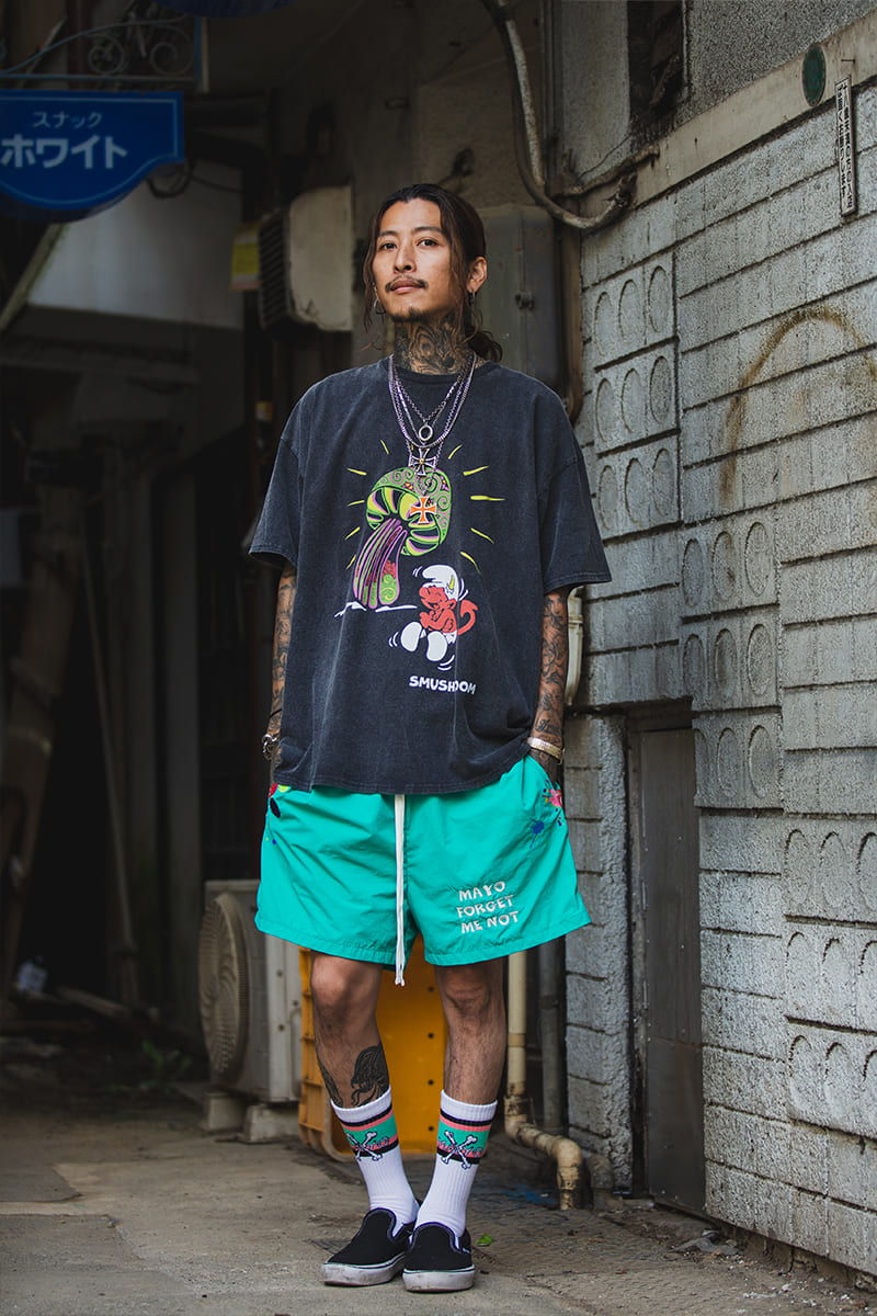 SMUSHROOM Short Sleeve Tee - FADE BLACK