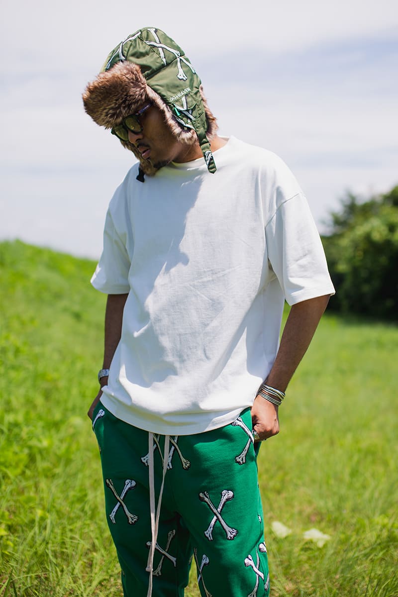 MAYO CROSS BONES EMBROIDERY SWEAT PANTS - GREEN