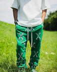 MAYO CROSS BONES EMBROIDERY SWEAT PANTS - GREEN