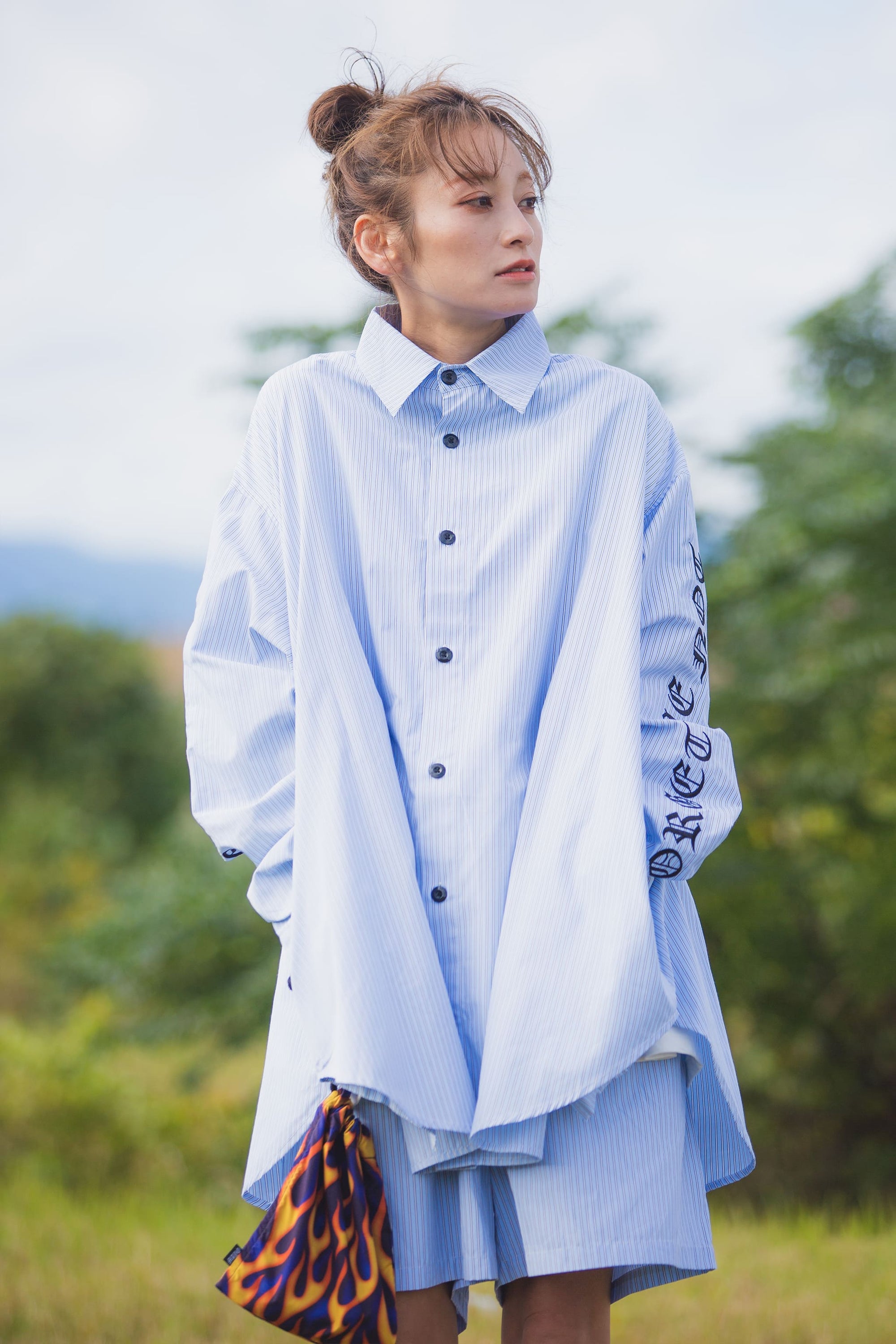 MAYO LOGO EMBROIDERY DRAWSTRING BAG