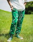 MAYO CROSS BONES EMBROIDERY SWEAT PANTS - GREEN