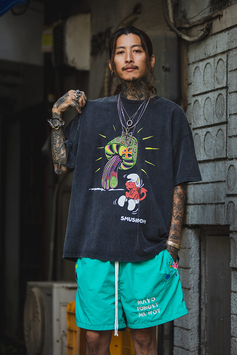 SMUSHROOM Short Sleeve Tee - FADE BLACK